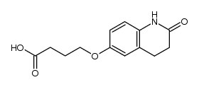 4-(2-oxo-1,2,3,4-tetrahydro-6-quinolyloxy)butyric acid结构式