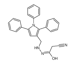 2-cyano-N'-[(1,2,5-triphenylpyrrol-3-yl)methyl]acetohydrazide Structure