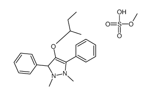 4-butan-2-yloxy-1,2-dimethyl-3,5-diphenyl-1,3-dihydropyrazol-1-ium,methyl sulfate Structure