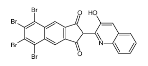 5,6,7,8-tetrabromo-2-(3-hydroxyquinolin-2-yl)-1H-benz[f]indene-1,3(2H)-dione结构式