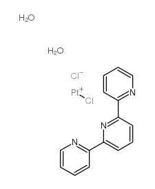 2,6-dipyridin-2-ylpyridine; platinum(+2) cation; chloride结构式