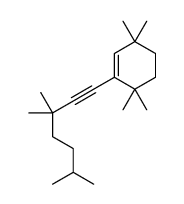 3,3,6,6-tetramethyl-1-(3,3,6-trimethylhept-1-ynyl)cyclohexene结构式