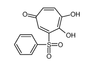 3-(benzenesulfonyl)-4,5-dihydroxycyclohepta-2,4,6-trien-1-one Structure