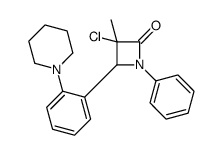 3-chloro-3-methyl-1-phenyl-4-(2-piperidin-1-ylphenyl)azetidin-2-one结构式