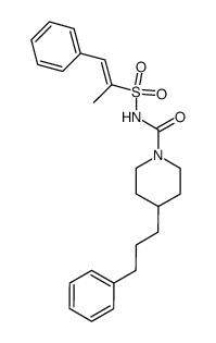 (E)-1-Phenyl-propene-2-sulfonic acid [4-(3-phenyl-propyl)-piperidine-1-carbonyl]-amide Structure