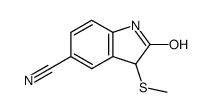 3-methylsulfanyl-2-oxo-1,3-dihydroindole-5-carbonitrile Structure