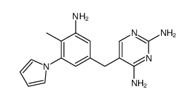 5-(3-amino-4-methyl-5-pyrrol-1-yl-benzyl)-pyrimidine-2,4-diamine结构式