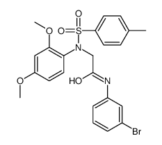 N-(3-bromophenyl)-2-(2,4-dimethoxy-N-(4-methylphenyl)sulfonylanilino)acetamide结构式