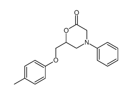 6-[(4-methylphenoxy)methyl]-4-phenylmorpholin-2-one Structure