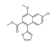 6-chloro-4-methoxy-1-thiophen-2-yl-naphthalene-2-carboxylic acid methyl ester Structure