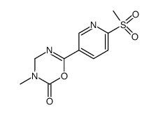 6-(6-methanesulfonyl-pyridin-3-yl)-3-methyl-3,4-dihydro-[1,3,5]oxadiazin-2-one Structure