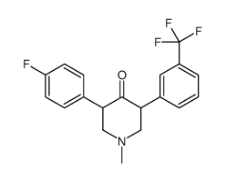 3-(4-fluorophenyl)-1-methyl-5-[3-(trifluoromethyl)phenyl]piperidin-4-one Structure