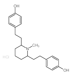 4-[2-[6-[2-(4-hydroxyphenyl)ethyl]-1-methyl-2-piperidyl]ethyl]phenol结构式