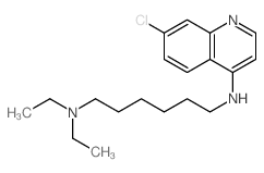 N-(7-chloroquinolin-4-yl)-N,N-diethyl-hexane-1,6-diamine structure