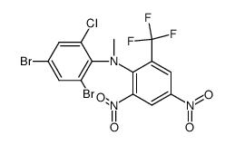 2,4-dibromo-6-chloro-N-methyl-2',4'-dinitro-6'-trifluoromethyldiphenylamine Structure