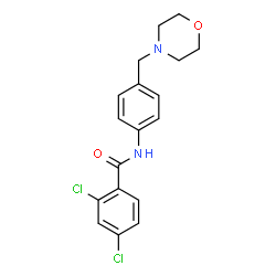 2,4-dichloro-N-[4-(morpholin-4-ylmethyl)phenyl]benzamide结构式