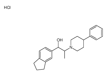 1-(2,3-dihydro-1H-inden-5-yl)-2-(4-phenylpiperidin-1-yl)propan-1-ol,hydrochloride结构式