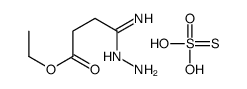 ethyl (4Z)-4-amino-4-hydrazinylidenebutanoate,sulfurothioic O-acid结构式
