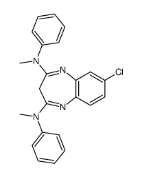 7-chloro-N,N'-dimethyl-N,N'-diphenyl-3H-benzo[b][1,4]diazepine-2,4-diamine Structure
