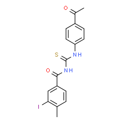 N-{[(4-acetylphenyl)amino]carbonothioyl}-3-iodo-4-methylbenzamide结构式