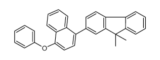 9,9-dimethyl-2-(4-phenoxynaphthalen-1-yl)fluorene结构式