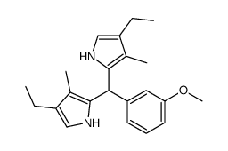 4-ethyl-2-[(4-ethyl-3-methyl-1H-pyrrol-2-yl)-(3-methoxyphenyl)methyl]-3-methyl-1H-pyrrole结构式