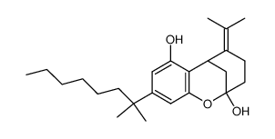 2,7-dihydroxy- 5-isopropylidene-9-(1,1-dimethylheptyl)-2,6-methano-3,4,5,6-tetrahydro-2H-1-benzoxocin结构式