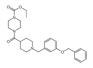 ethyl 4-[1-[(3-phenylmethoxyphenyl)methyl]piperidine-4-carbonyl]piperazine-1-carboxylate Structure