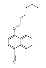 4-hexyloxynaphthalene-1-carbonitrile structure