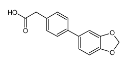 4-BIPHENYL-[1,3]DIOXOL-5-YL-ACETICACID structure