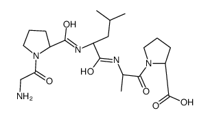 (2S)-1-[(2S)-2-[[(2S)-2-[[(2S)-1-(2-aminoacetyl)pyrrolidine-2-carbonyl]amino]-4-methylpentanoyl]amino]propanoyl]pyrrolidine-2-carboxylic acid Structure