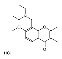 8-(diethylaminomethyl)-7-methoxy-2,3-dimethylchromen-4-one,hydrochloride结构式