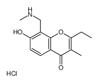 (2-ethyl-7-hydroxy-3-methyl-4-oxochromen-8-yl)methyl-methylazanium,chloride结构式