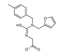 2-[[furan-2-ylmethyl-[(4-methylphenyl)methyl]carbamothioyl]amino]acetate Structure