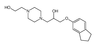 1-[4-(2-Hydroxyethyl)-1-piperazinyl]-3-(5-indanyloxy)-2-propanol结构式