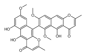 5,5',6'-Trihydroxy-6,8,8'-trimethoxy-2,2'-dimethyl-7,10'-bi[4H-naphtho[2,3-b]pyran]-4,4'-dione Structure