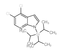 4,5-二氯-1-(三异丙基甲硅烷基)-1H-吡咯并[2,3-b]吡啶结构式