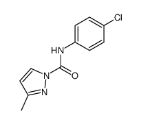 N-(4-chlorophenyl)-3-methyl-1H-pyrazole-1-carboxamide结构式