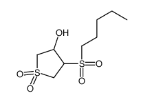 1,1-dioxo-4-pentylsulfonylthiolan-3-ol结构式