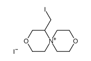 1-iodomethyl-3,9-dioxa-6-azonia-spiro[5.5]undecane, iodide结构式