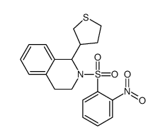 2-(2-nitrophenyl)sulfonyl-1-(thiolan-3-yl)-3,4-dihydro-1H-isoquinoline结构式