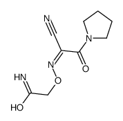 N-(2-amino-2-oxoethoxy)-2-oxo-2-pyrrolidin-1-ylethanimidoyl cyanide结构式