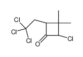 (2S,4R)-2-chloro-3,3-dimethyl-4-(2,2,2-trichloroethyl)cyclobutan-1-one结构式