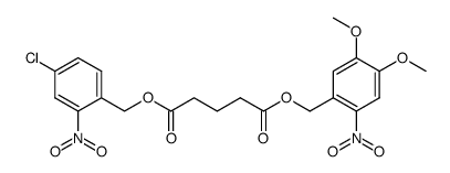 glutaric acid (4,5-dimethoxy-2-nitrobenzyl) ester (4-chloro-2-nitrobenzyl) ester Structure