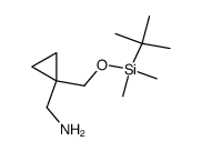 1-[1-({[tert-butyl(dimethyl)silyl]oxy}methyl)cyclopropyl]methanamine Structure