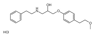 1-[4-(2-methoxyethyl)phenoxy]-3-(2-phenylethylamino)propan-2-ol,hydrochloride结构式
