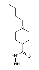 1-butyl-4-piperidinecarboxylic acid hydrazide Structure