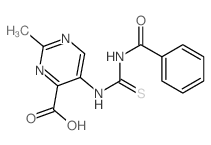 4-Pyrimidinecarboxylicacid, 5-[[(benzoylamino)thioxomethyl]amino]-2-methyl- picture