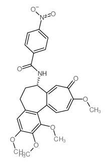 Benzamide, 4-nitro-N-(5,6,7,9-tetrahydro-1,2,3, 10-tetramethoxy-9-oxobenzo[a]heptalen-7-yl)-, (S)- Structure