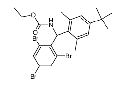 ethyl N-[(2,4,6-tribromophenyl)(4-tert-butyl-2,6-dimethylphenyl)methyl]carbamate Structure